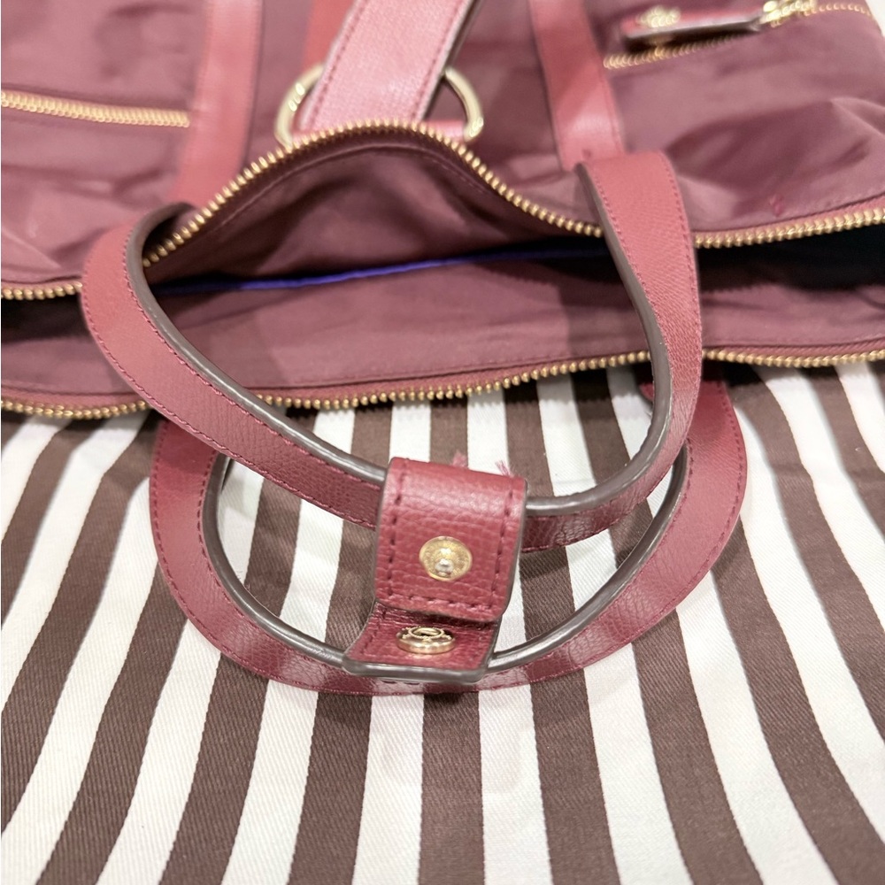 Henri Bendel Jetsetter Convertible Backpack/crossbody/tote Oxblood/Burgundy - Picture 14 of 16
